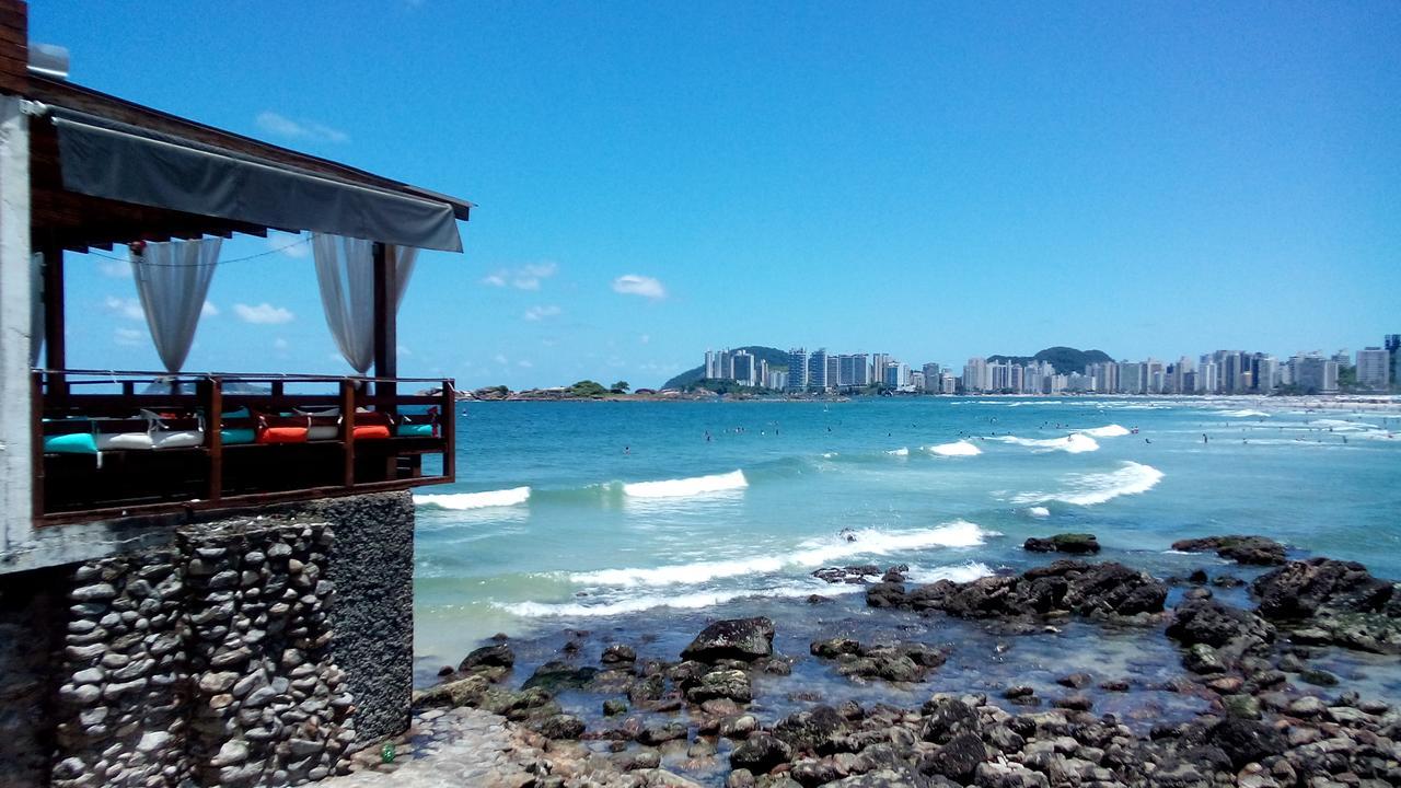 Apartamento Frente Para O Mar ,50 M Da Praia , Ar Condicionado Todos Quartos Guarujá Kültér fotó