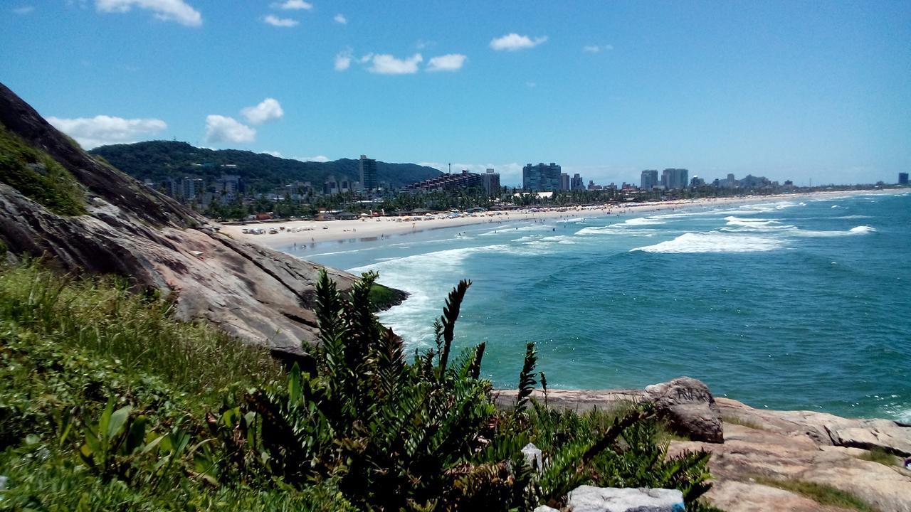 Apartamento Frente Para O Mar ,50 M Da Praia , Ar Condicionado Todos Quartos Guarujá Kültér fotó