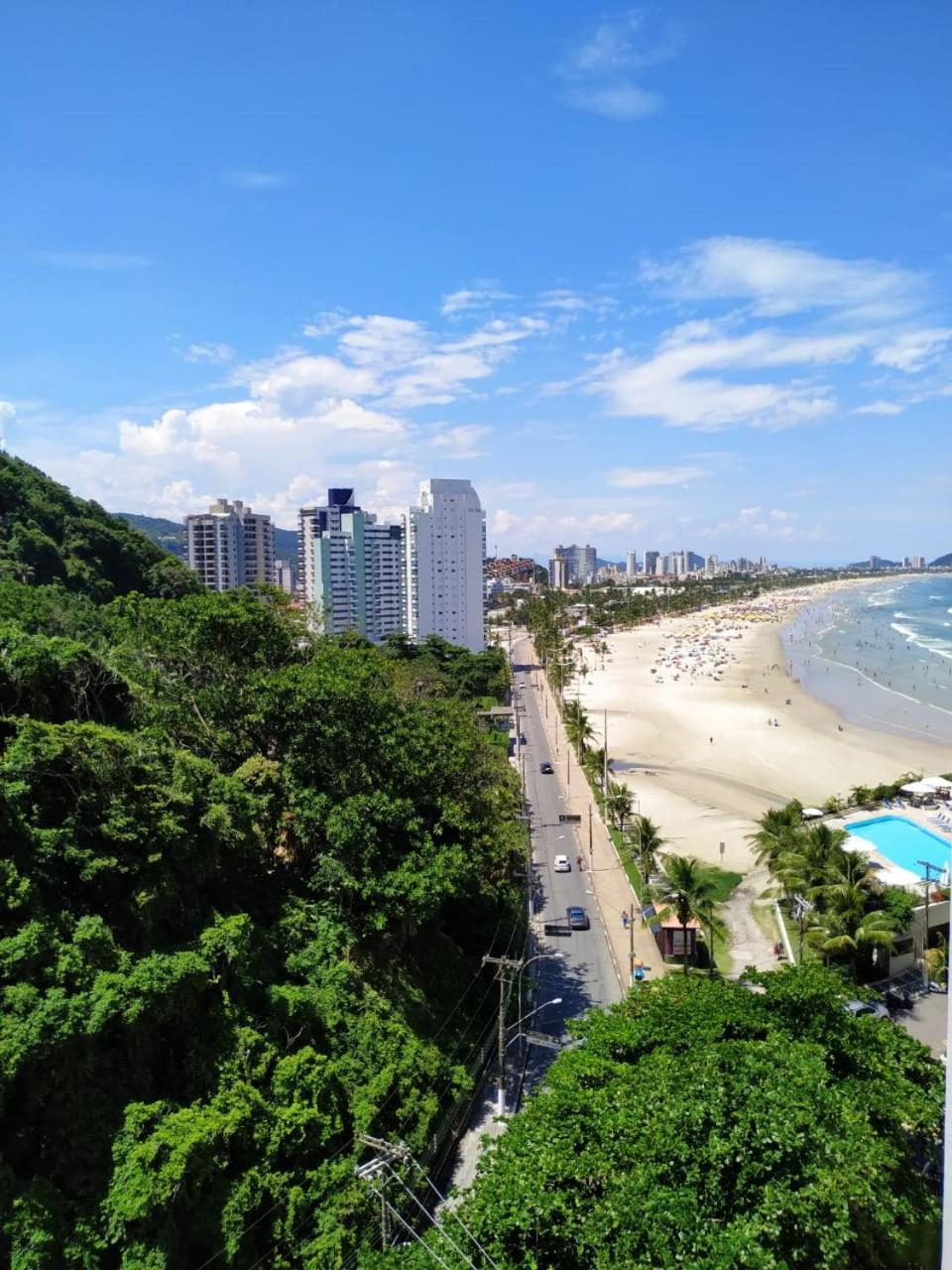 Apartamento Frente Para O Mar ,50 M Da Praia , Ar Condicionado Todos Quartos Guarujá Kültér fotó